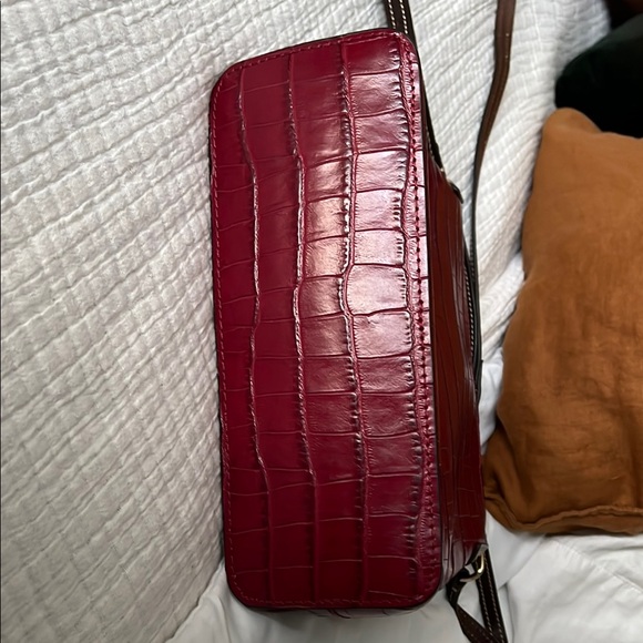 Dooney & Bourke Red Croc-Embossed Crossbody Bag - Picture 7 of 9